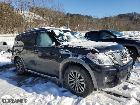 2018 Nissan Armada SL with VIN JN8AY2NC4J9555112, listed as a Copart auction lot 41575055 with NaN miles and Salvage Title. Bid and sale history available at carsss.com. Image 4.