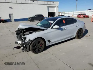 2022 Genesis G70 3.3T with VIN KMTG54TE0NU084403, listed as a Copart auction lot 79113114 with 19,173 mi miles and Salvage Title. Bid and sale history available at DreamBid. Image 1.