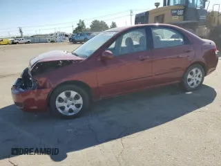2007 Kia Spectra EX with VIN KNAFE121575449935, listed as a Copart auction lot 61509034 with 134,162 mi miles and Salvage Title. Bid and sale history available at carsss.com. Image 1.