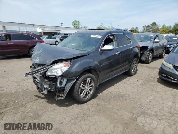 2017 Chevrolet Equinox Premier z VIN 2GNFLGEK5H6145209, wystawiony jako Copart lot #56056105 z przebiegiem Nie podano mil oraz Szkoda całkowita • Salvage title. Historia ofert i sprzedaży dostępna na DreamBid. Obrazek 1.