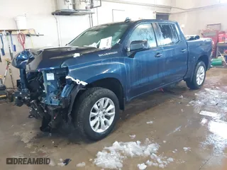 2021 Chevrolet Silverado 1500 Custom with VIN 3GCPYBEKXMG240607, listed as a IAAI auction lot 41838665 with 27,536 mi miles. Bid and sale history available at carsss.com. Image 17.
