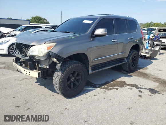 2010 Lexus GX 460 Premium with VIN JTJJM7FX5A5011762, listed as a Copart auction lot 56207715 with 185,360 mi miles and Salvage title. Bid and sale history available at DreamBid. Image 1.