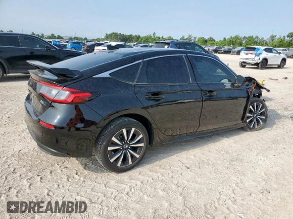 2024 Honda Civic EX-L z VIN 19XFL1H79RE021846, wystawiony jako Copart lot #58042795 z przebiegiem 2 587 mil mil oraz Szkoda całkowita • Salvage title. Historia ofert i sprzedaży dostępna na DreamBid. Obrazek 3.
