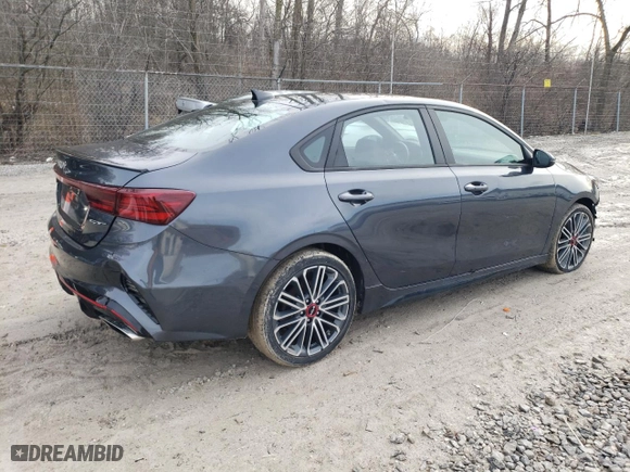 2022 Kia Forte GT with VIN 3KPF44AC8NE484044, listed as a Copart auction lot 47441625 with 37,746 mi miles and Clean Title. Bid and sale history available at carsss.com. Image 3.
