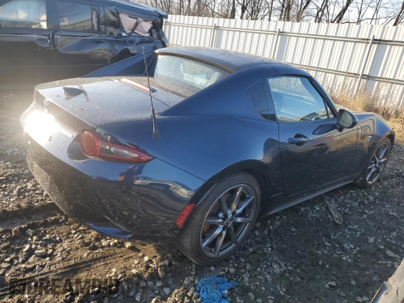 2021 Mazda MX-5 Miata Grand Touring z VIN JM1NDAM70M0458182, wystawiony jako Copart lot #43274345 z przebiegiem 14 483 mil mil oraz Czysty tytuł • Clean title. Historia ofert i sprzedaży dostępna na DreamBid. Obrazek 3.