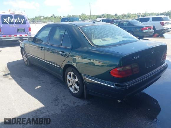 2002 Mercedes-Benz E-Class with VIN WDBJF65J92B458634, listed as a IAAI auction lot 41910356 with 1 mi miles. Bid and sale history available at carsss.com. Image 3.
