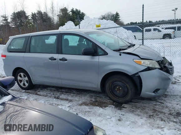 2012 Toyota Sienna with VIN 5TDKA3DC3CS010468, listed as a IAAI auction lot 41542523 with 56,055 mi miles and . Bid and sale history available at DreamBid. Image 13.