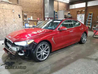 2021 Genesis G70 2.0T with VIN KMTG44LA9MU071020, listed as a Copart auction lot 44548665 with 31,650 mi miles and Salvage Title. Bid and sale history available at carsss.com. Image 1.