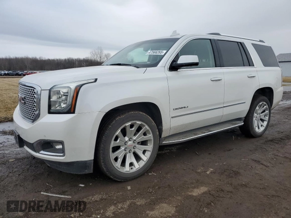 2016 GMC Yukon Denali with VIN 1GKS2CKJ4GR196335, listed as a Copart auction lot 47566265 with 105,970 mi miles and Salvage Title. Bid and sale history available at carsss.com. Image 1.