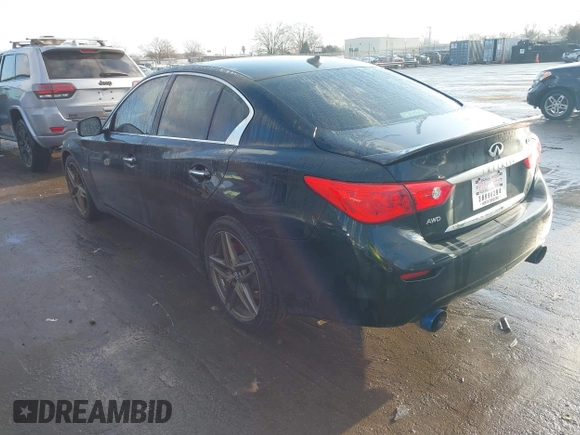 2017 Infiniti Q50 Red Sport 400 with VIN JN1FV7AR1HM871708, listed as a IAAI auction lot 41426763 with 92,582 mi miles. Bid and sale history available at carsss.com. Image 3.