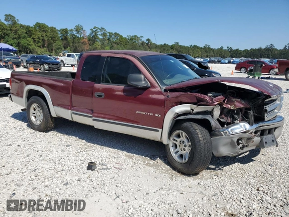 2001 Dodge Dakota Sport with VIN 1B7GL22N11S237838, listed as a Copart auction lot 75295524 with 0 mi miles and Salvage Title. Bid and sale history available at carsss.com. Image 4.