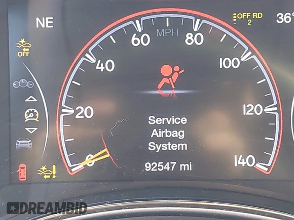 2019 Jeep Grand Cherokee Overland with VIN 1C4RJFCG7KC639154, listed as a IAAI auction lot 41501610 with 92,547 mi miles. Bid and sale history available at carsss.com. Image 16.