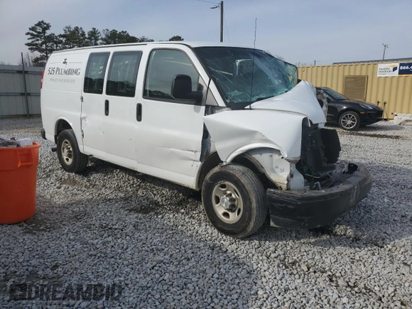 2017 Chevrolet Express Cargo with VIN 1GCWGAFF4H1351037, listed as a Copart auction lot 43127665 with Not Provided miles and Non Repairable. Bid and sale history available at DreamBid. Image 4.