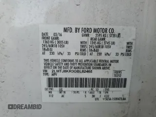 2016 Lincoln MKX Select with VIN 2LMTJ8KR3GBL62465, listed as a Copart auction lot 51335855 with 147,493 mi miles and Salvage Title. Bid and sale history available at carsss.com. Image 12.