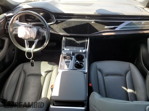 2020 Audi Q8 Premium Plus with VIN WA1EVAF19LD018694, listed as a Copart auction lot 56150484 with 0 mi miles and Salvage Title. Bid and sale history available at carsss.com. Image 8.