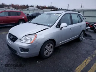 2009 Kia Rondo LX Base with VIN KNAFG528997260579, listed as a Copart auction lot 80952564 with 107,145 mi miles and Salvage Title. Bid and sale history available at carsss.com. Image 1.