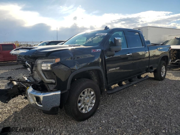 2024 Chevrolet Silverado 2500HD LTZ with VIN 1GC4YPEY3RF334552, listed as a Copart auction lot 75064244 with 2,654 mi miles and Salvage Title. Bid and sale history available at carsss.com. Image 1.