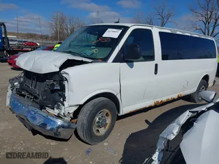 2012 Chevrolet Express Passenger 1LT with VIN 1GAZG1FG7C1157478, listed as a IAAI auction lot 41790091 with 169,173 mi miles. Bid and sale history available at carsss.com. Image 2.