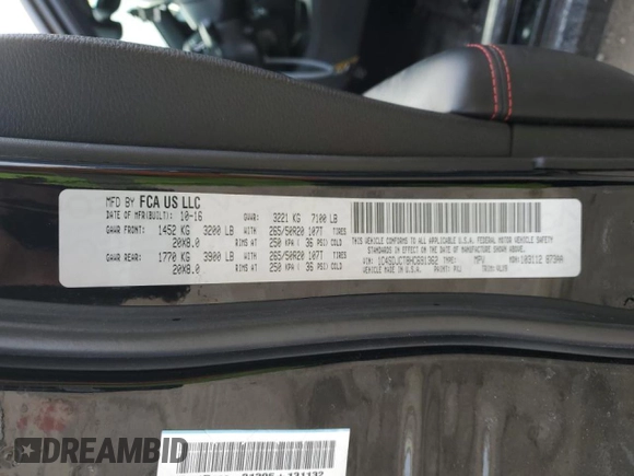 2017 Dodge Durango R/T с VIN 1C4SDJCT8HC691362, выставлен на аукционе Copart как лот 45595845 с пробегом 97 174 миль миль и Списание • Salvage title. История ставок и продаж доступна на DreamBid. Изображение 14.
