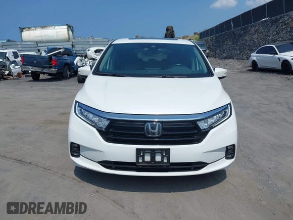 2022 Honda Odyssey EX-L with VIN 5FNRL6H79NB054120, listed as a IAAI auction lot 41694040 with 55,036 mi miles and . Bid and sale history available at DreamBid. Image 12.