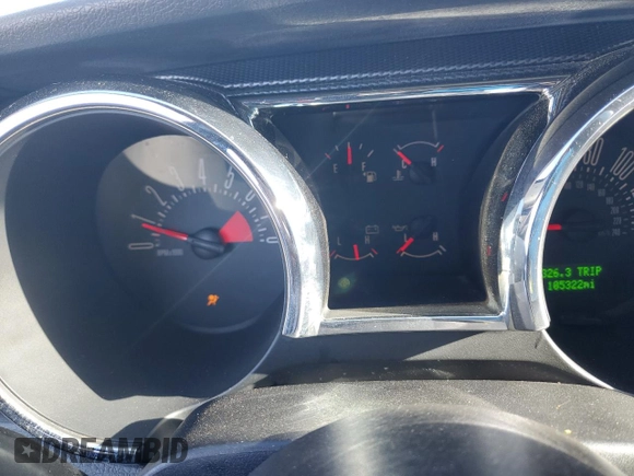 2007 Ford Mustang GT Deluxe with VIN 1ZVFT85H575232313, listed as a Copart auction lot 50304165 with 105,322 mi miles and Salvage Title. Bid and sale history available at carsss.com. Image 9.