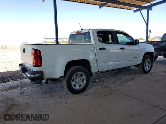 2021 Chevrolet Colorado 2WD Work Truck z VIN 1GCGSBEA6M1106653, wystawiony jako Copart lot #56607495 z przebiegiem 83 978 mil mil oraz Szkoda całkowita • Salvage title. Historia ofert i sprzedaży dostępna na DreamBid. Obrazek 3.