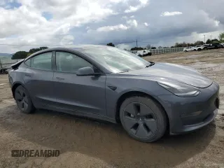 2023 Tesla Model 3 with VIN 5YJ3E1EA8PF677153, listed as a Copart auction lot 51065165 with 27,088 mi miles and Salvage Title. Bid and sale history available at carsss.com. Image 4.