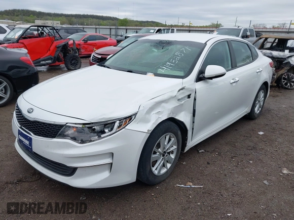 2016 Kia Optima LX z VIN KNAGT4L31G5106843, wystawiony jako IAAI lot #41952871 z przebiegiem 109 139 mil mil oraz . Historia ofert i sprzedaży dostępna na DreamBid. Obrazek 17.