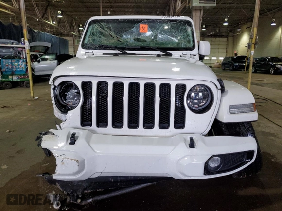 2021 Jeep Wrangler Unlimited Sahara High Altitude with VIN 1C4HJXEN7MW651514, listed as a Copart auction lot 83654114 with Not provided miles and Salvage title. Bid and sale history available at DreamBid. Image 5.
