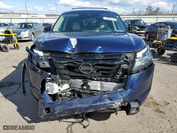2022 Nissan Pathfinder Platinum with VIN 5N1DR3DK2NC219080, listed as a Copart auction lot 45295135 with 47,830 mi miles and Salvage Title. Bid and sale history available at carsss.com. Image 5.