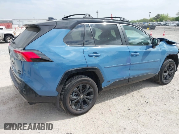 2024 Toyota RAV4 Hybrid XSE with VIN 4T3E6RFV4RU163271, listed as a IAAI auction lot 42237047 with 9,988 mi miles and . Bid and sale history available at DreamBid. Image 4.