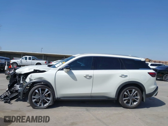 2024 Infiniti QX60 Luxe with VIN 5N1DL1FR2RC354193, listed as a IAAI auction lot 41829558 with 7,748 mi miles and . Bid and sale history available at DreamBid. Image 15.