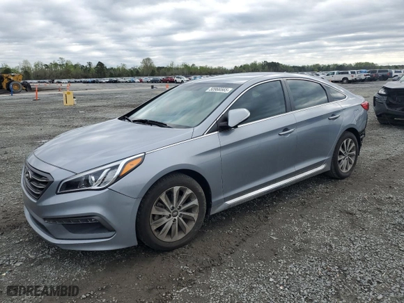 2016 Hyundai Sonata 2.4L Sport with VIN 5NPE34AF0GH422970, listed as a Copart auction lot 50966565 with 78,115 mi miles and Salvage Title. Bid and sale history available at carsss.com. Image 1.