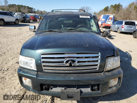 2005 Infiniti QX56 with VIN 5N3AA08A65N805075, listed as a Copart auction lot 43147485 with 110,750 mi miles and Salvage Title. Bid and sale history available at carsss.com. Image 5.