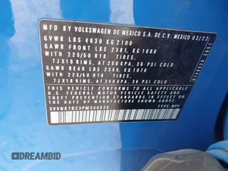 2023 Volkswagen Taos SE z VIN 3VVNX7B23PM344536, wystawiony jako IAAI lot #41069761 z przebiegiem 23 911 mil mil oraz . Historia ofert i sprzedaży dostępna na DreamBid. Obrazek 9.