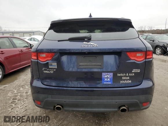 2018 Jaguar F-Pace 35t Prestige with VIN SADCK2EVXJA242611, listed as a Copart auction lot 83959894 with 106,307 mi miles and Salvage title. Bid and sale history available at DreamBid. Image 6.