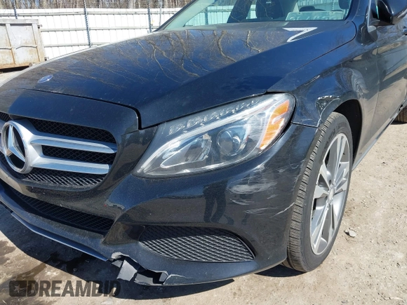 2017 Mercedes-Benz C 300 with VIN 55SWF4KB7HU184461, listed as a IAAI auction lot 41761593 with 55,161 mi miles and . Bid and sale history available at carsss.com. Image 6.