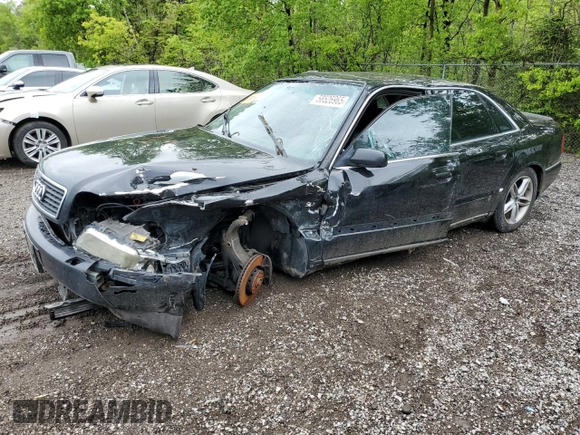 2000 Audi A8 z VIN WAUFL54D6YN009356, wystawiony jako Copart lot #58526965 z przebiegiem Nie podano mil oraz Nie do naprawy • Non repairable. Historia ofert i sprzedaży dostępna na DreamBid. Obrazek 1.