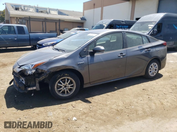 2022 Toyota Prius L Eco with VIN JTDKAMFUXN3174168, listed as a Copart auction lot 61052455 with 54,547 mi miles and Salvage title. Bid and sale history available at DreamBid. Image 1.