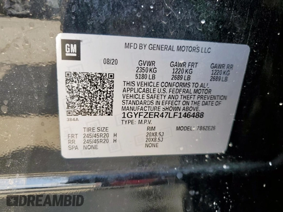 2020 Cadillac XT4 FWD Sport z VIN 1GYFZER47LF146488, wystawiony jako Copart lot #53174175 z przebiegiem 66 820 mil mil oraz Szkoda całkowita • Salvage title. Historia ofert i sprzedaży dostępna na DreamBid. Obrazek 13.