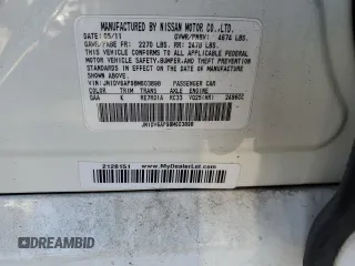 2011 Infiniti G25 Journey with VIN JN1DV6AP9BM603898, listed as a Copart auction lot 87738815 with Not Provided miles and Salvage Title. Bid and sale history available at DreamBid. Image 12.