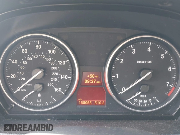 2011 BMW 3 Series 328i xDrive with VIN WBAPK5G52BNN25068, listed as a IAAI auction lot 42033139 with 168,055 mi miles. Bid and sale history available at carsss.com. Image 7.
