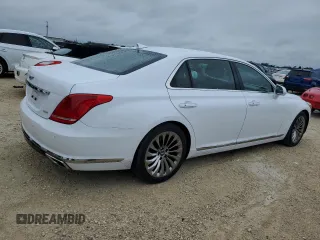 2019 Genesis G90 Premium with VIN KMHG34JA3KU052606, listed as a Copart auction lot 74087844 with 12,831 mi miles and Non Repairable. Bid and sale history available at DreamBid. Image 3.