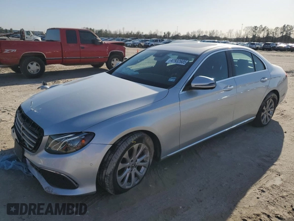 2018 Mercedes-Benz E 300 with VIN WDDZF4KB0JA445173, listed as a Copart auction lot 47932605 with 67,548 mi miles and Salvage Title. Bid and sale history available at DreamBid. Image 1.