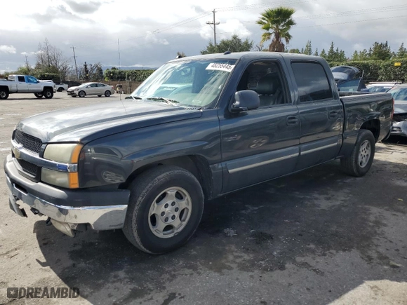 2004 Chevrolet Silverado 1500 Crew Cab LS with VIN 2GCEC13T141359277, listed as a Copart auction lot 48255445 with 183,870 mi miles and Salvage Title. Bid and sale history available at carsss.com. Image 1.