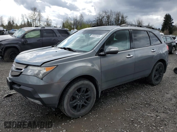 2009 Acura MDX Tech Pkg with VIN 2HNYD28629H505889, listed as a Copart auction lot 50483905 with 159,494 mi miles and Salvage Title. Bid and sale history available at carsss.com. Image 1.