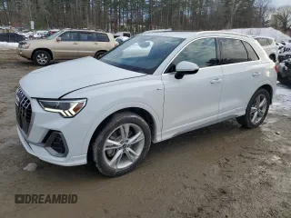 2021 Audi Q3 S line Premium Plus with VIN WA1EECF36M1036120, listed as a Copart auction lot 46097125 with 34,190 mi miles and Salvage Title. Bid and sale history available at carsss.com. Image 1.