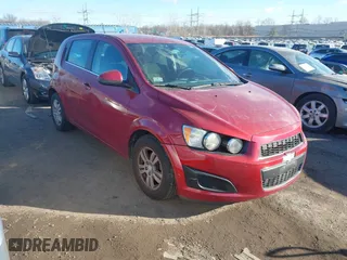 2014 Chevrolet Sonic LT with VIN 1G1JC6SH6E4215294, listed as a IAAI auction lot 41282441 with 107,583 mi miles. Bid and sale history available at carsss.com. Image 1.