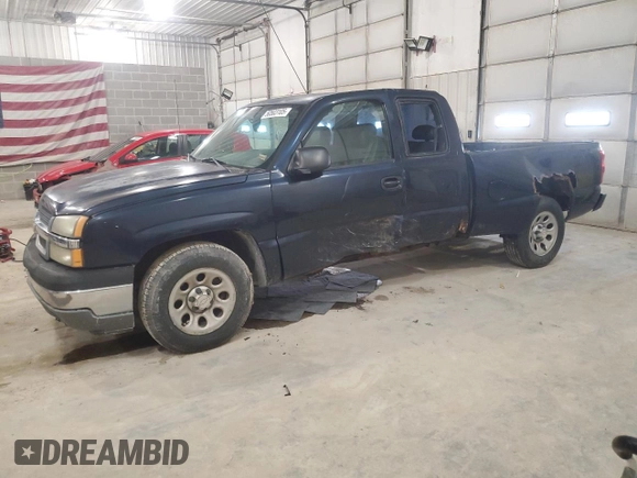 2005 Chevrolet Silverado 1500 Work Truck with VIN 1GCEC19X75Z279579, listed as a Copart auction lot 50503105 with 161,576 mi miles and Salvage Title. Bid and sale history available at carsss.com. Image 1.
