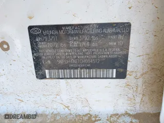 2012 Hyundai Elantra GLS with VIN 5NPDH4AE1CH084512, listed as a IAAI auction lot 41415995 with 140,152 mi miles. Bid and sale history available at carsss.com. Image 9.
